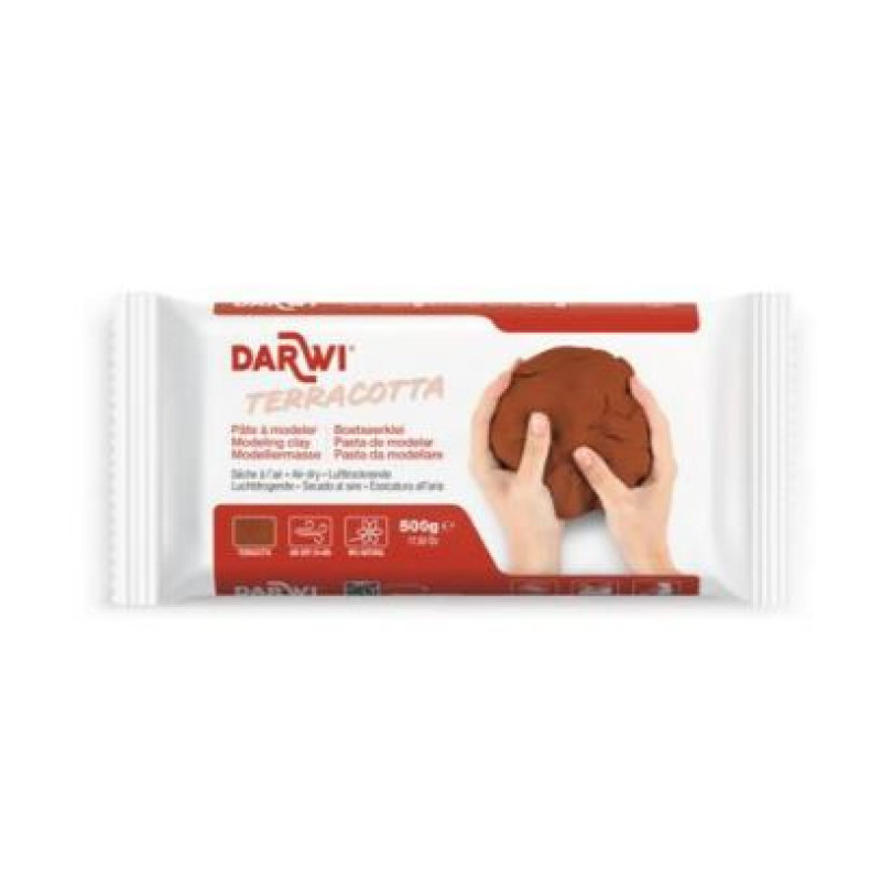 Darwi DARWI 500g blok boetseerklei TERRACOTTA (DA0810500000C)