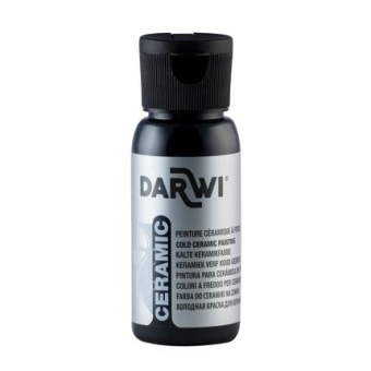 DARWI koude keramiek verf 50 ml fles, zwart  (DA0380050100C)