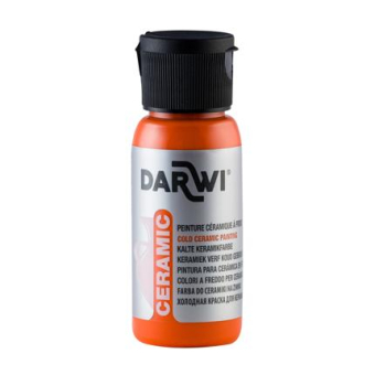 DARWI koude keramiek verf 50 ml fles, oranje (DA0380050752C)
