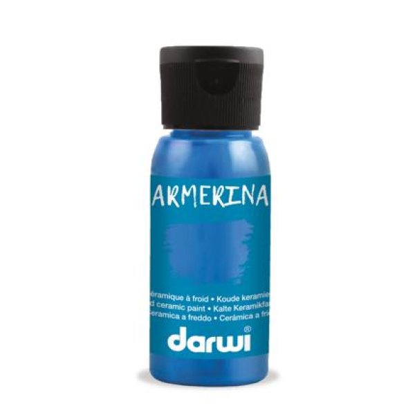 DARWI koude keramiek verf 50 ml fles, blauw (DA0380050215C)