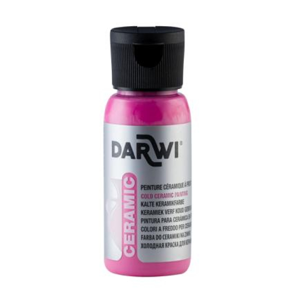 DARWI koude keramiek verf 50 ml fles, roze (DA0380050475C)