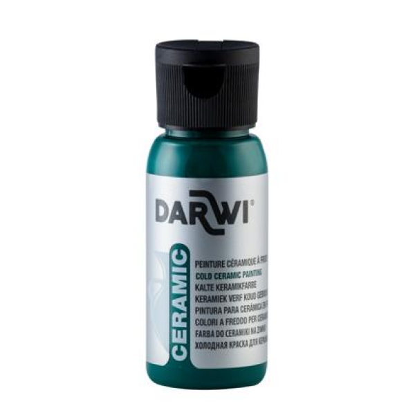 DARWI koude keramiek verf 50 ml fles, dennengroen (DA0380050626C)