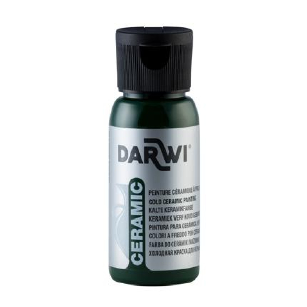 DARWI koude keramiek verf 50 ml fles, flessengroen (DA0380050642C)