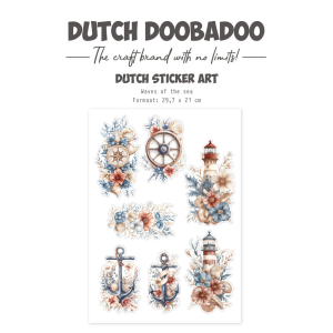 Dutch Doobadoo Waves at the Sea A4 Dutch Stickers Art Transparant (491.201.006) ( 491.201.006)