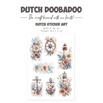 Dutch Doobadoo Waves at the Sea A4 Dutch Stickers Art Transparant (491.201.006) ( 491.201.006)