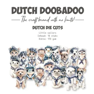 Dutch Doobadoo Waves at the Sea A7 Dutch Collage Die-Cuts Little Sailors (18pcs) (474.007.509)