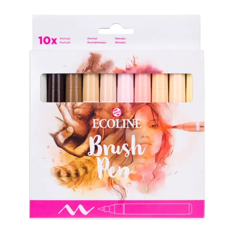 Talens - Ecoline Brush Pen set Portret | 10 kleuren (11509816)