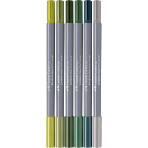 Faber-Castell Goldfaber Duo Aquarelmarker etui 6 stuks Seaside letteringset (FC-164517)