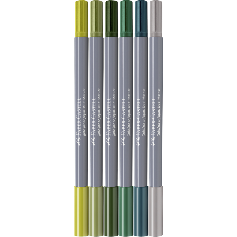 Faber-Castell Goldfaber Duo Aquarelmarker etui 6 stuks Seaside letteringset (FC-164517)