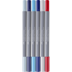 Faber-Castell Goldfaber Duo Aquarelmarker  etui 6 stuks (FC-164519)