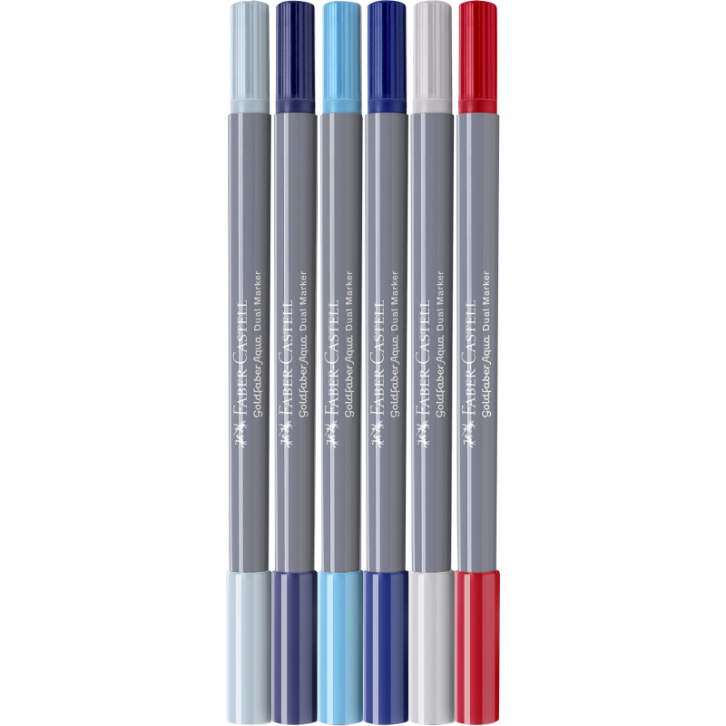 Faber-Castell Goldfaber Duo Aquarelmarker  etui 6 stuks (FC-164519)