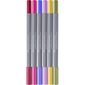 Faber-Castell Goldfaber Duo Aquarelmarker etui 6 stuks Flowers (FC-164527)