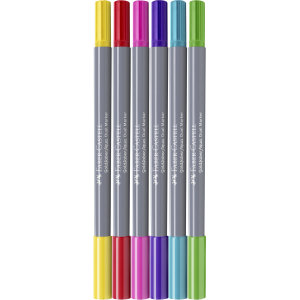 Faber-Castell Goldfaber Duo Aquarelmarker etui 6 stuks Candy shop  (FC-164528)