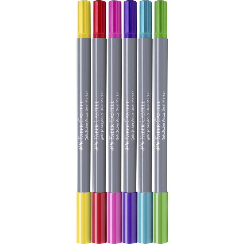 Faber-Castell Goldfaber Duo Aquarelmarker etui 6 stuks Candy shop  (FC-164528)