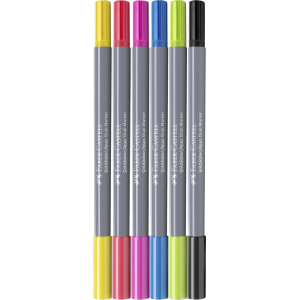 Faber-Castell Goldfaber Duo Aquarelmarker etui 6 stuks (FC-164606)