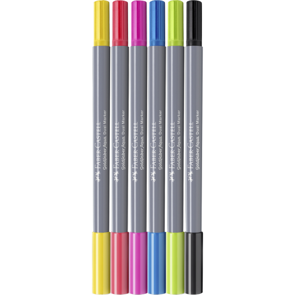 Faber-Castell Goldfaber Duo Aquarelmarker etui  6 stuks  (FC-164606)