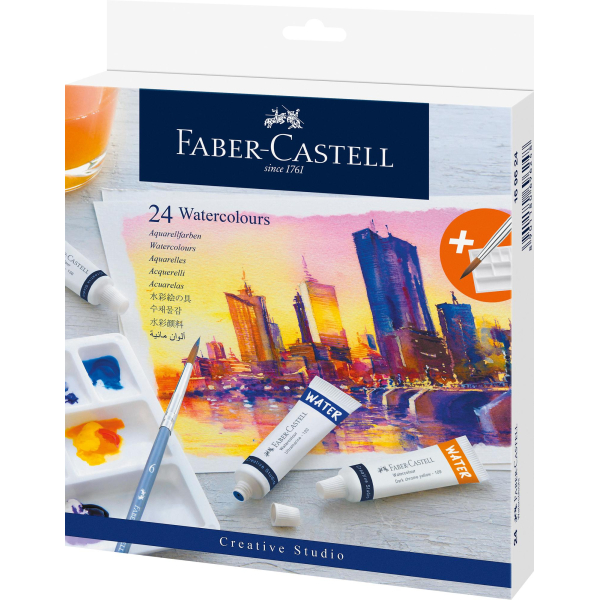 Faber-Castell Waterverf Faber-Castell 24 stuks assorti kleuren (FC-169624)
