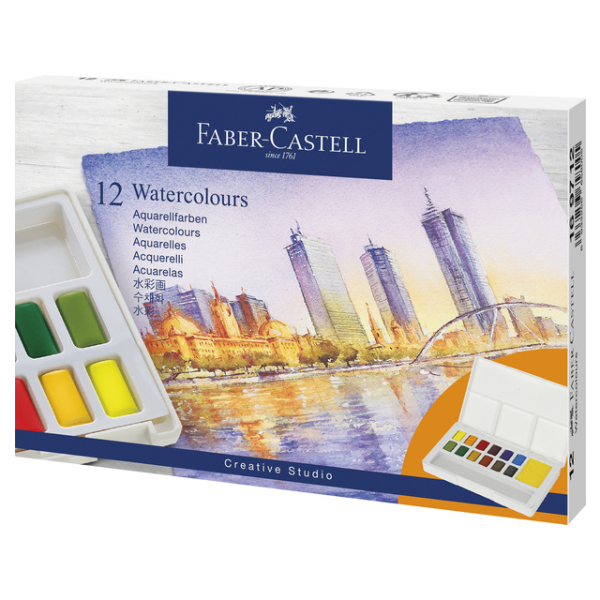 Faber-Castell Waterverf in box met 12 kleuren (FC-169712)