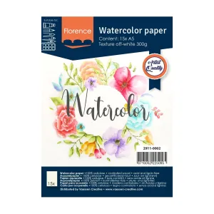 Florence • Aquarelpapier texture A5 300g Off-white 15pcs (2911-0002)