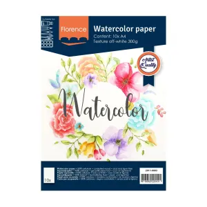 Florence • Aquarelpapier texture A4 300g Off-white 10pcs (2911-0003)