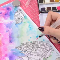 Florence Aquarelpapier smooth 30,5x30,5cm 200g White 10 stuks (2911-6004)