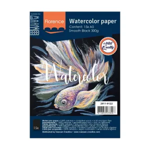 Florence Aquarelpapier smooth A5 300g Black 15pcs (2911-9122)