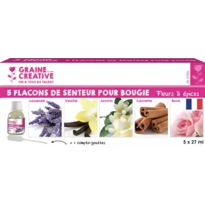 GC Kaarsen Geurstof Set 5x27 ml Bloemen en Kruiden (151100)