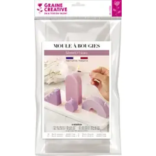 GC Plastic Kaarsen Mal Geometrisch 4 stuks (	140812)