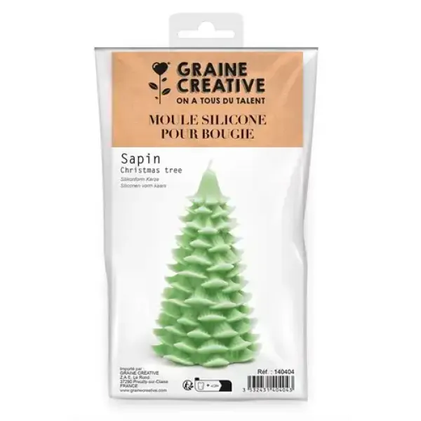 GC Siliconen Kaarsen Mal Kerstboom Groot 9x15,2 cm (140404)