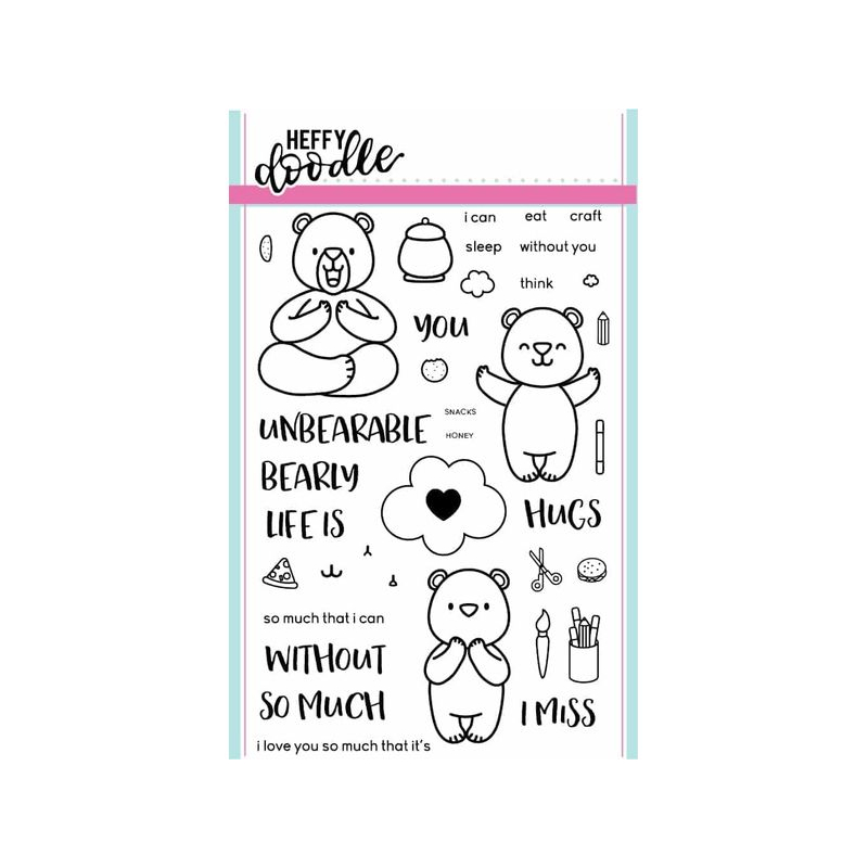 Heffy Doodle Unbearable Without You Clear Stamps (HFD0003) 