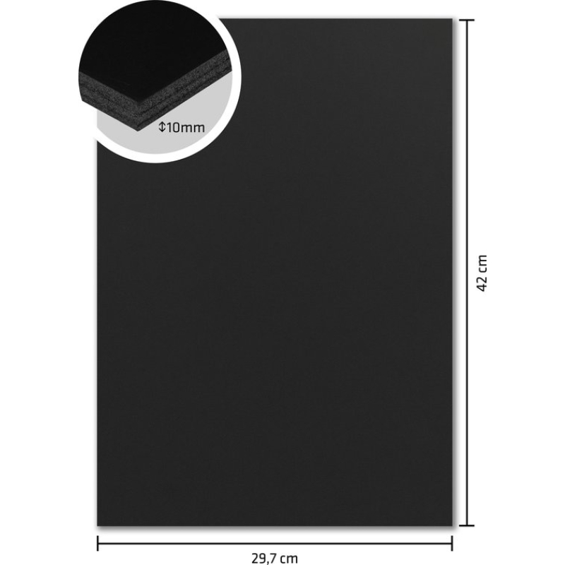 Kangaro Foamboard - A3 - 10mm - zwart - per stuk (K-0071-103​​​​​​​)