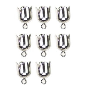 Kumihimo 045.1014 Eindkap sluiting platinum 8mm - 8 stuks (045.1014)