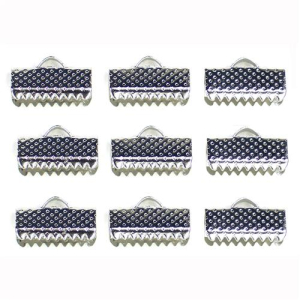 Kumihimo 045.1016 Eindklem platinum 13x6mm - 9 stuks (045.1016)