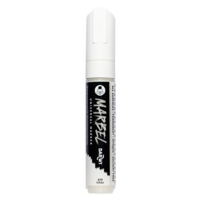 Marbel Universele marker met brede schuine punt 12mm - Wit (DA0222012010C)