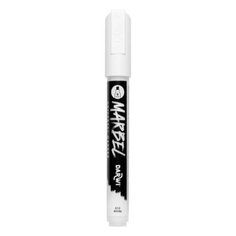 Marbel Universele marker met medium schuine punt 6mm - Wit (DA0226006010C)
