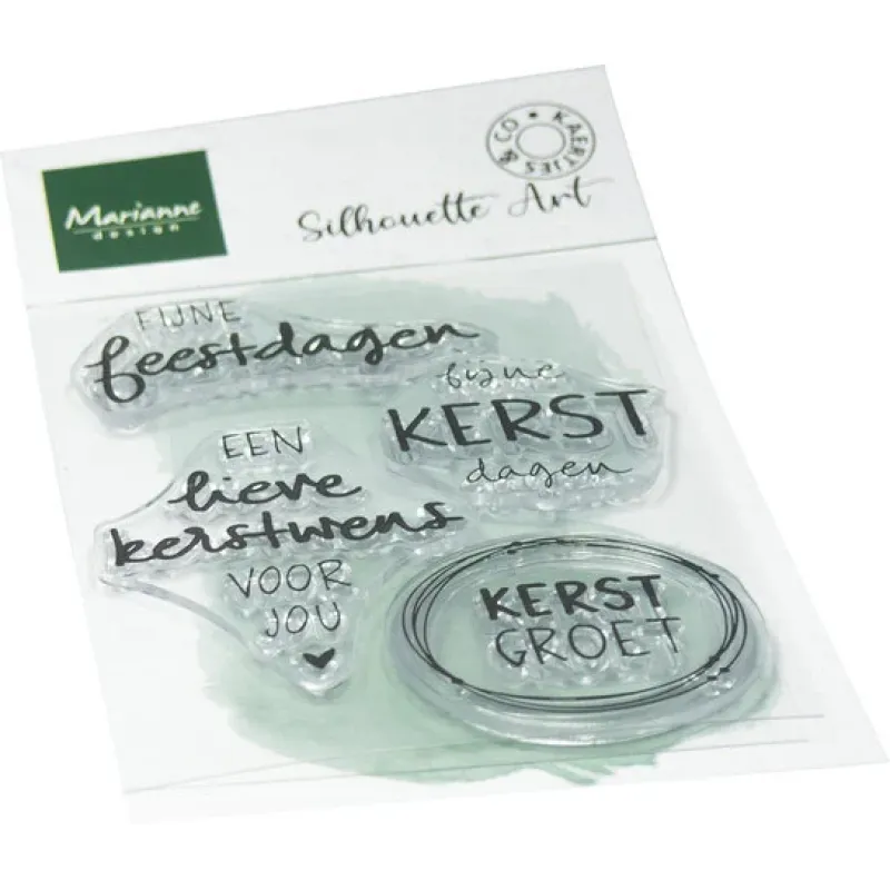 Marianne Design Clear Stamps Kerstwensen by Kaertjes & Co (CS1182)