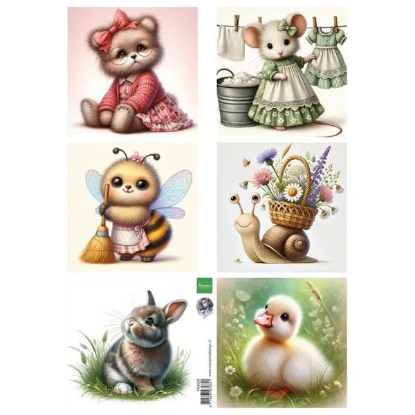 Marianne Design Knipvel Cute animals by Fairybells (FB2502)