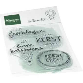 Marianne Design Clear Stamps Kerstwensen by Kaertjes & Co (CS1182)