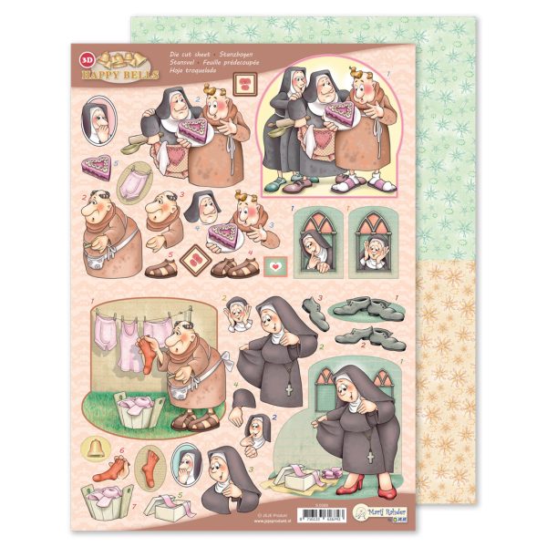 Marij Rahder Happy Bells 3D Die Cut Sheet (9.0069)