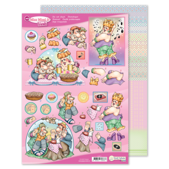 Marij Rahder Miss Mini & Friends 3D Die Cut Sheet &amp; potpouri Sheet (9.0071)