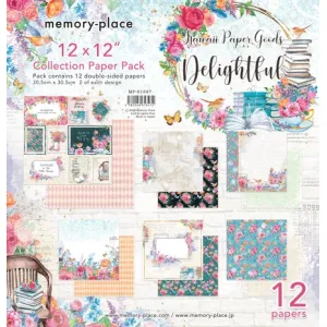 Memory Place Kawaii Paper Goods Delightful 12x12 Inch Paper Pack (MP-61347) 