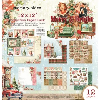 Memory Place Merry & Bright 12x12 Inch Paper Pack (MP-61436)