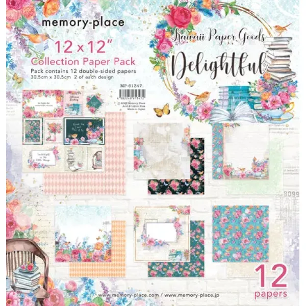 Memory Place Kawaii Paper Goods Delightful 12x12 Inch Paper Pack (MP-61347) 