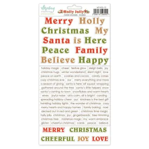 Mintay Holly Jolly 6x12 Inch Paper Stickers Words (MT-HOL-13)