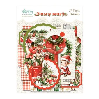 Mintay Holly Jolly 6x8 Inch Paper Elements (27 pcs) (MT-HOL-LSCE)
