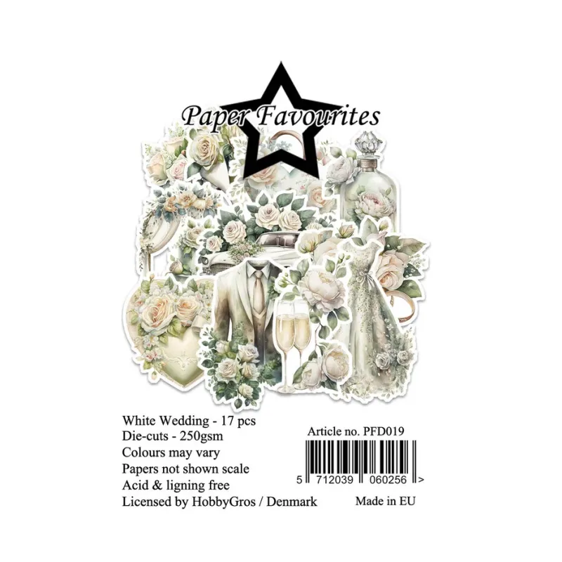 Paper Favourites Die-Cuts A7 White Wedding (17pcs) (PFD019)