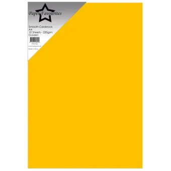 Paper Favourites Golden A4 Smooth Cardstock 220gsm (10pcs) (PFSS703)