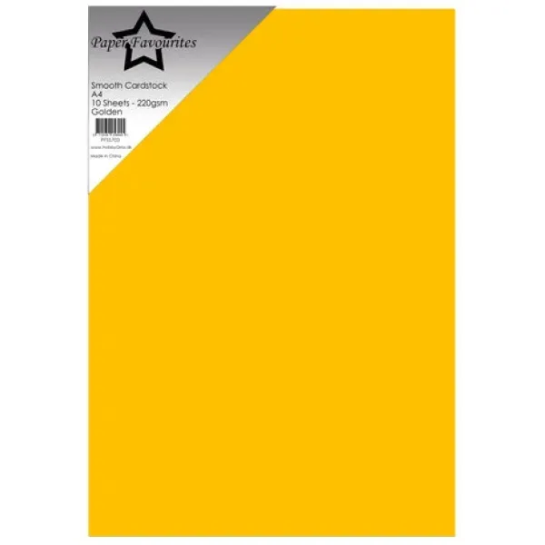 Paper Favourites Golden A4 Smooth Cardstock 220gsm (10pcs) (PFSS703)