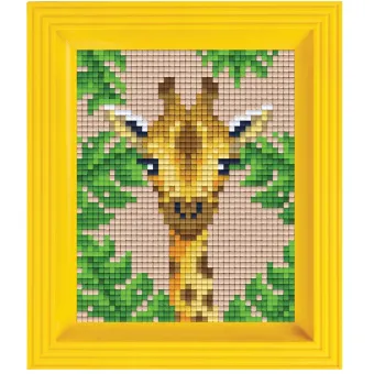 Pixelhobby Geschenkverpakking met 24 pixelmatjes - Giraf in jungle (31437)