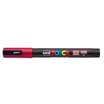 Uni Posca Verfmarker 3M Donker Rood (PC3M RF)